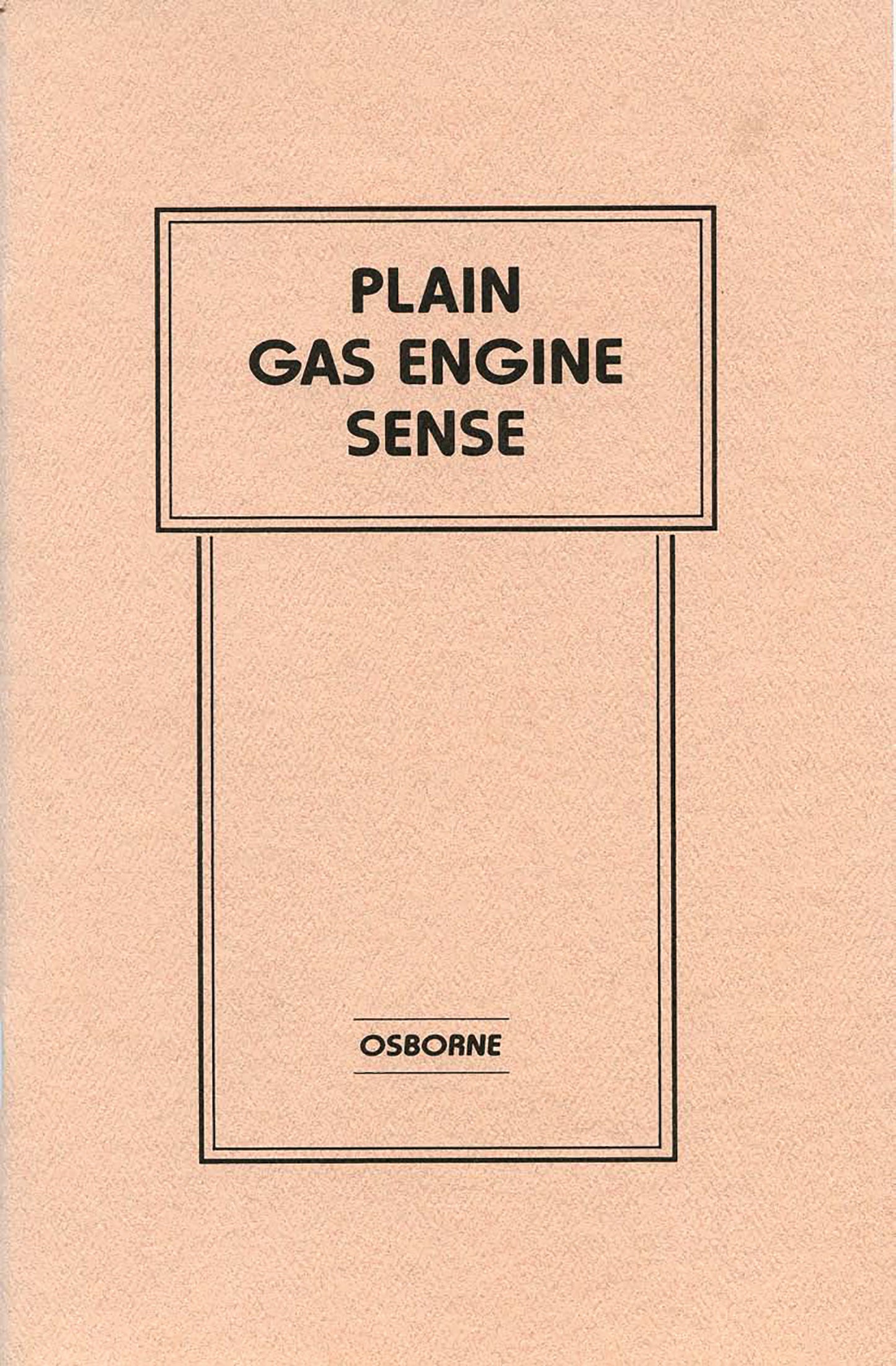 Plain Gas Engine Sense, E-Book