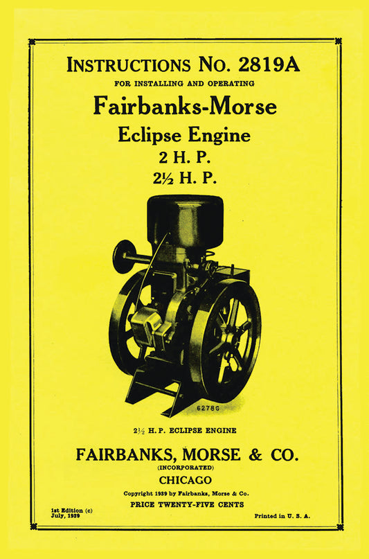 Instructions For Operating Fairbanks-Morse Eclipse, E-Book