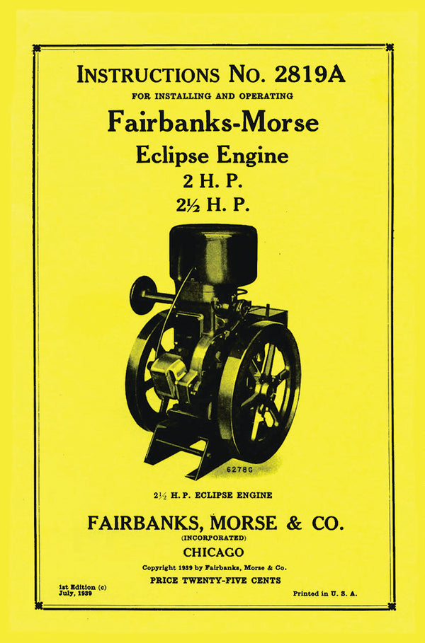Instructions For Operating Fairbanks-Morse Eclipse, E-Book
