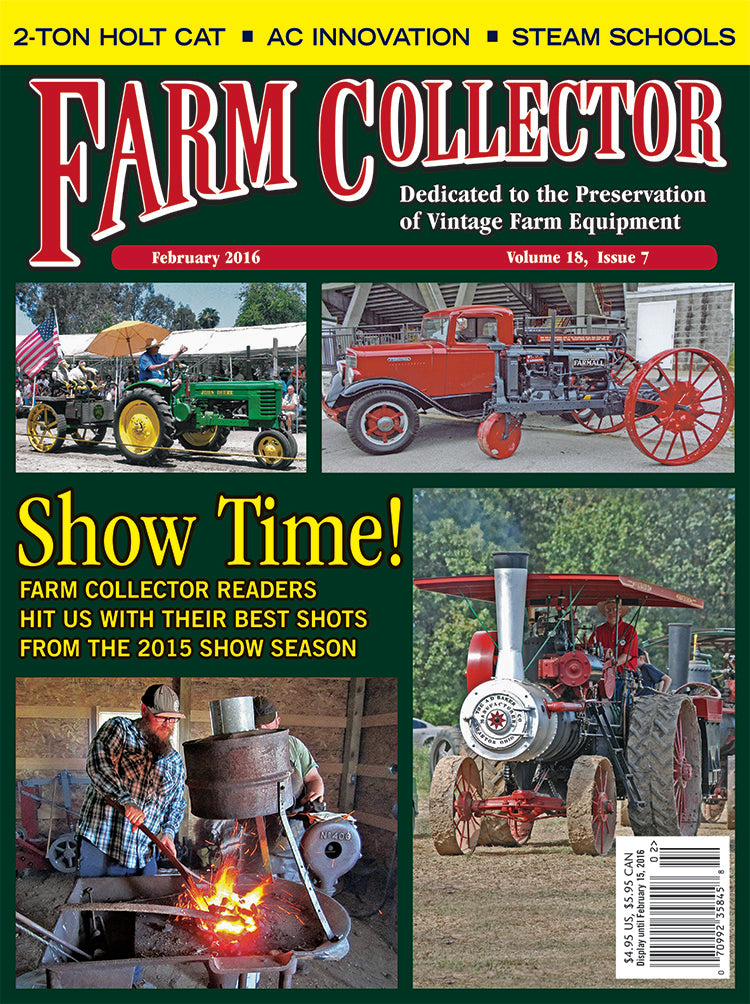 FARM COLLECTOR MAGAZINE, FEBRUARY 2016 Farm Collector